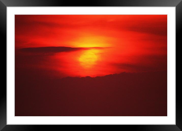 Norfolk Setting Sun Framed Mounted Print by Linda Brown