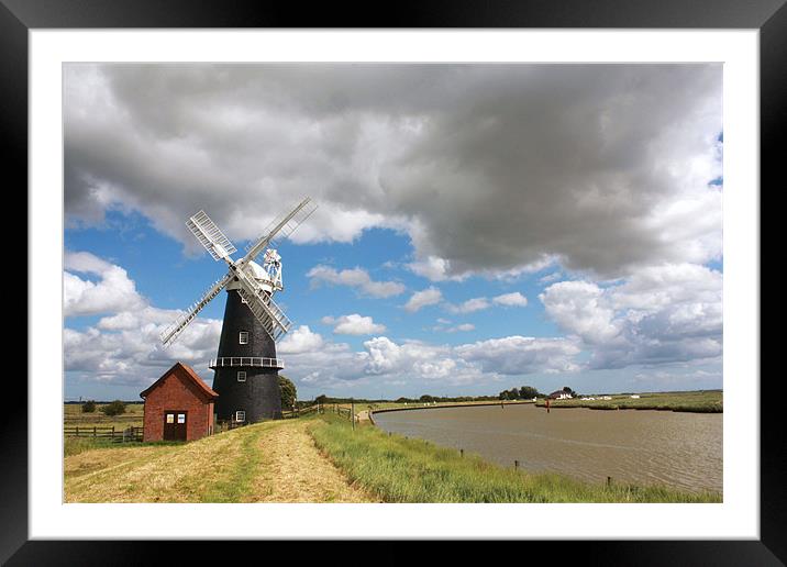 Berney Arms Mill Framed Mounted Print by Linda Brown