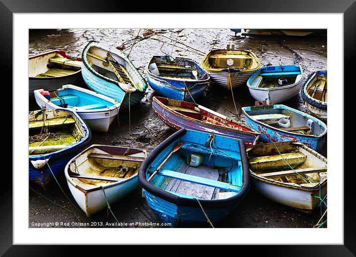 Small boats Framed Mounted Print by Rod Ohlsson