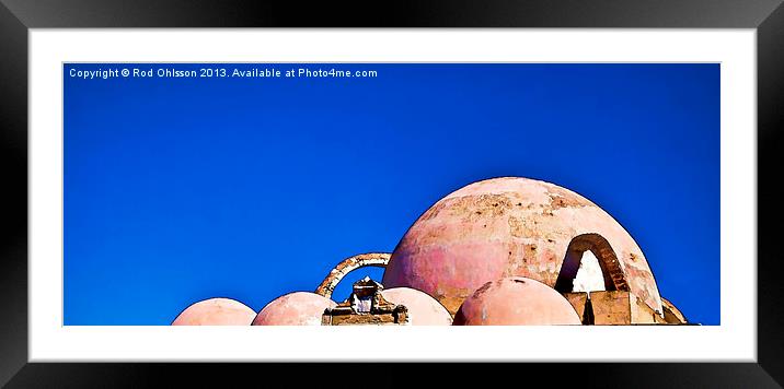 Chania roof domes Framed Mounted Print by Rod Ohlsson