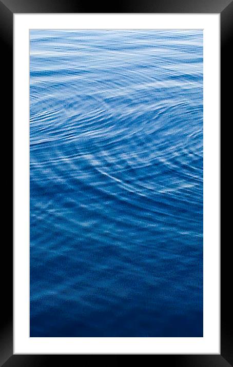 Aquatexture in blue Framed Mounted Print by Rod Ohlsson