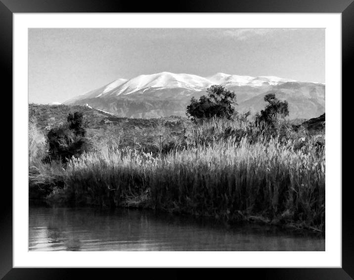 Cretan landscape 4 Framed Mounted Print by Rod Ohlsson
