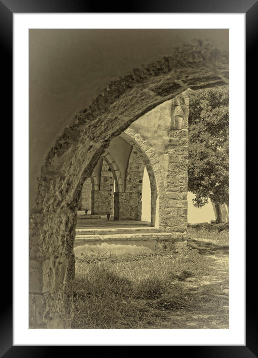 Arches of old Rethymnon Framed Mounted Print by Rod Ohlsson