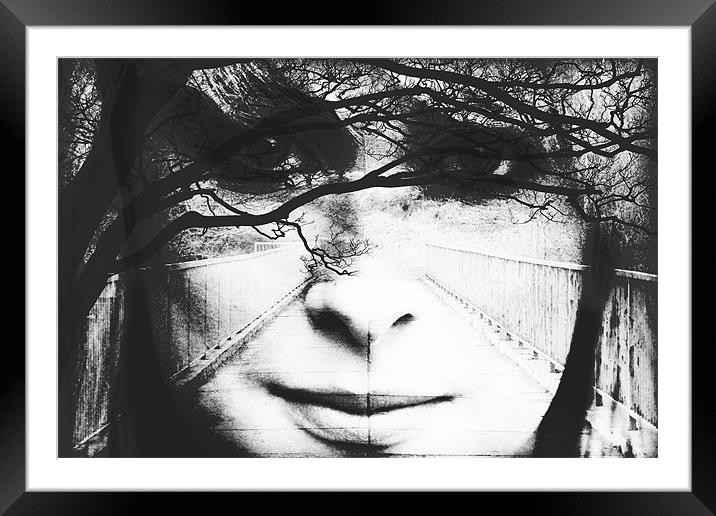 Forbiddon Face Framed Mounted Print by Loren Robbins