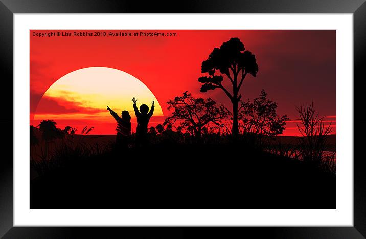 Sunset Framed Mounted Print by Loren Robbins