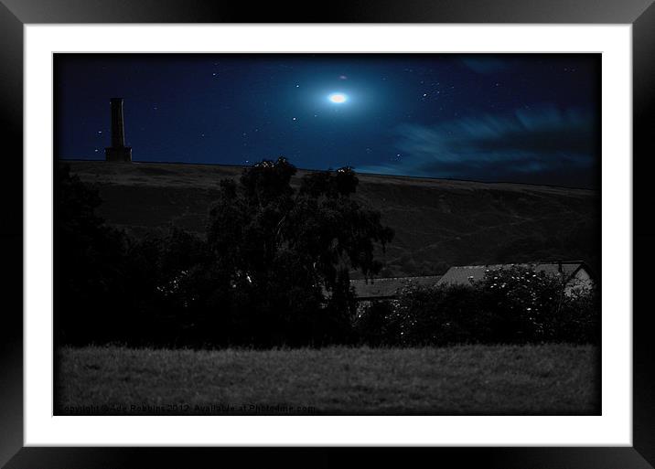 Holcombe Hill by Moonlight Framed Mounted Print by Ade Robbins