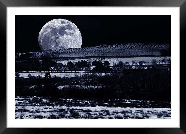 Full Moon Framed Mounted Print by Ade Robbins