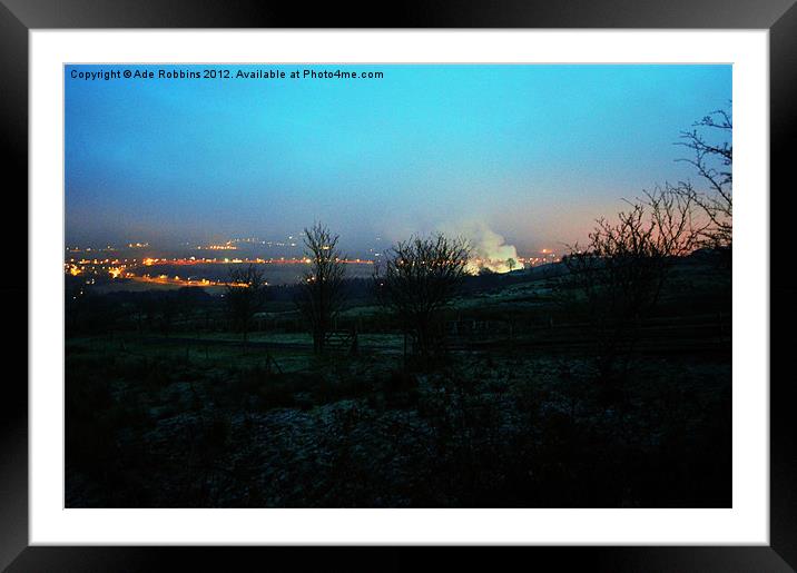 A Frosty Night Falls Over Ramsbottom Framed Mounted Print by Ade Robbins