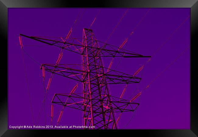 Purple Pylon Framed Print by Ade Robbins