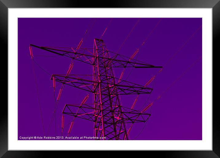 Purple Pylon Framed Mounted Print by Ade Robbins