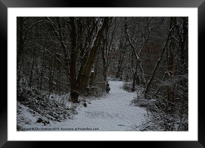 Oily Winters Walk Framed Mounted Print by Ade Robbins