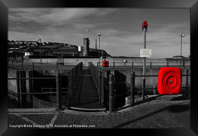 Red Is For Danger Framed Print by Ade Robbins