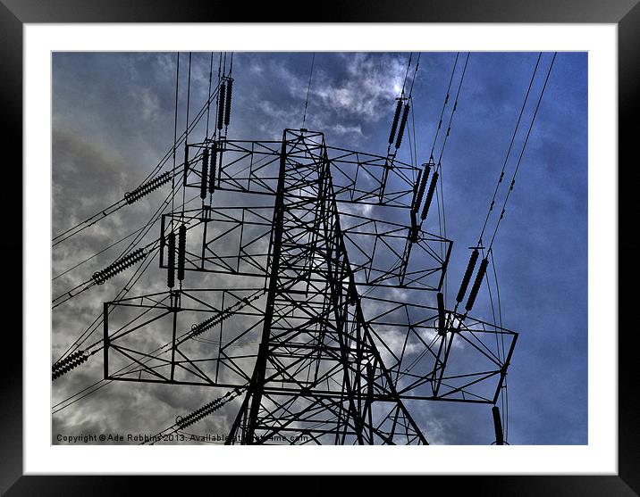 The Pylon Framed Mounted Print by Ade Robbins
