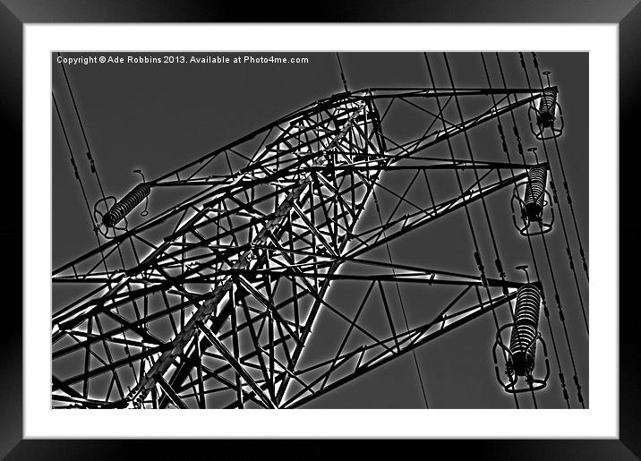 Dark Pylon Framed Mounted Print by Ade Robbins