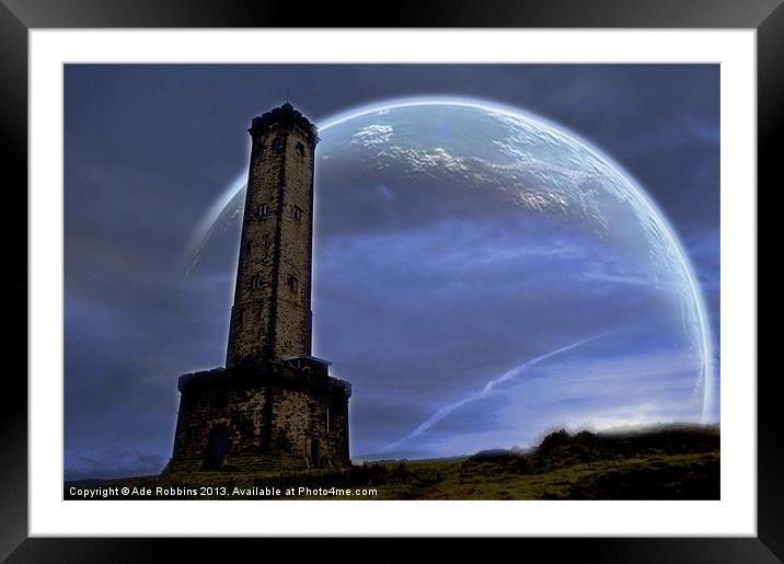 Towering Moon Framed Mounted Print by Ade Robbins