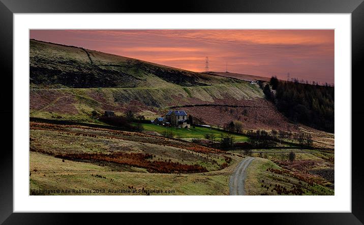 Red sky at Night Framed Mounted Print by Ade Robbins