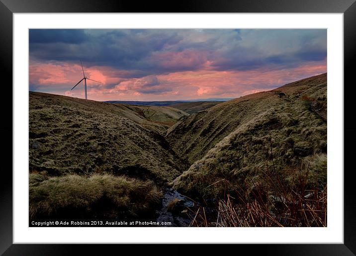 Lonely Turbine Framed Mounted Print by Ade Robbins