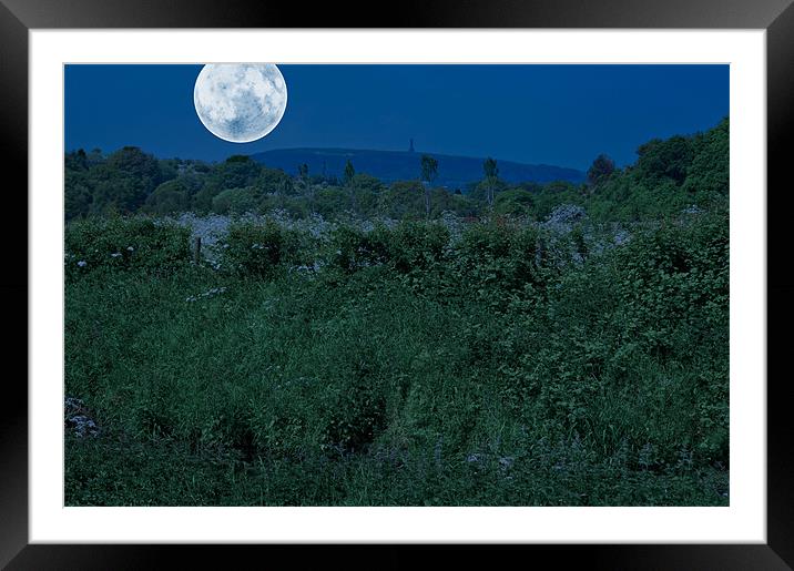 Supermoon Theme Framed Mounted Print by Ade Robbins