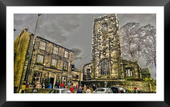 Skipton Church & Castle Inn Framed Mounted Print by Ade Robbins