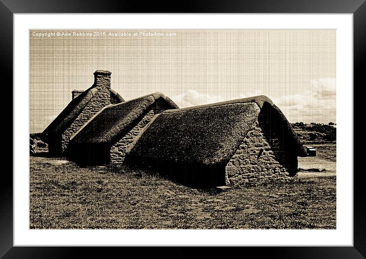  Bretagne Long House Old Pic style Framed Mounted Print by Ade Robbins