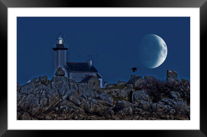  HDR Lighthouse Brignogan Plage Framed Mounted Print by Ade Robbins