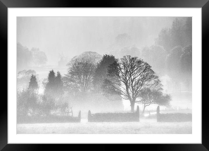 Autumn Mists at Gelerts Grave Framed Mounted Print by Oriel Forest