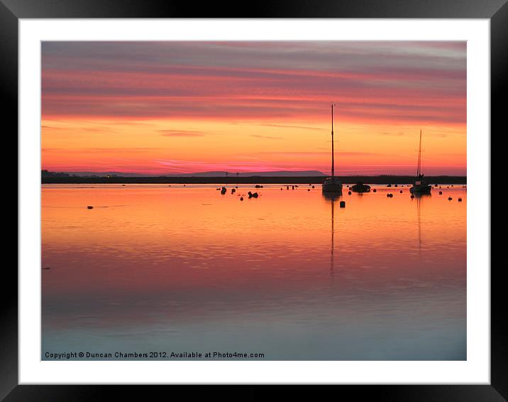 Christchurch Sunrise Framed Mounted Print by Duncan Chambers