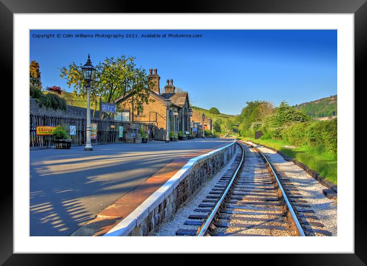 Oakworth Station 1 Framed Mounted Print by Colin Williams Photography