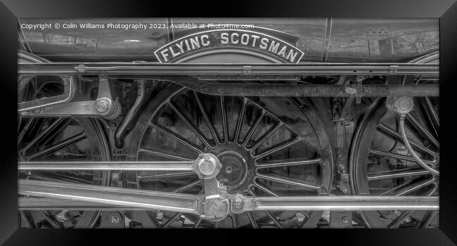 The Return Of The Flying Scotsman 3 BW Framed Print by Colin Williams Photography