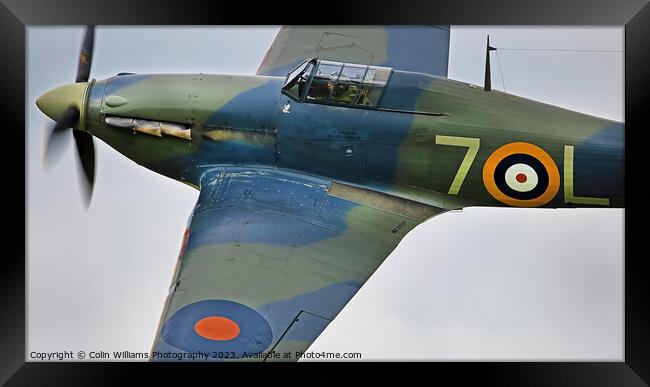 Hawker Hurricane Banking Pass Framed Print by Colin Williams Photography