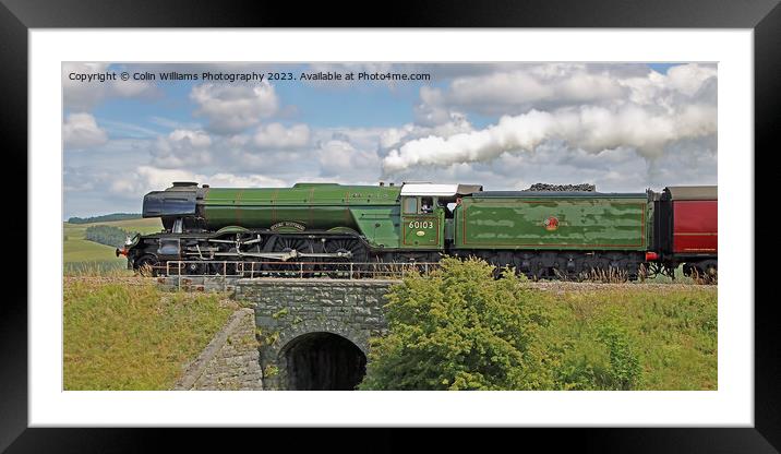 Flying Scotsman 60103 -Settle to Carlisle Line - 3 Framed Mounted Print by Colin Williams Photography