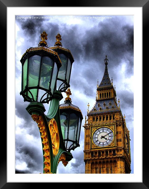 Big Ben And Lamp Framed Mounted Print by Colin Williams Photography