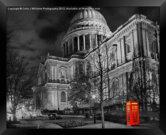 Telepnone Box St Pauls Framed Print by Colin Williams Photography