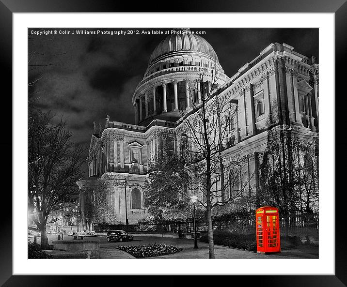 Telepnone Box St Pauls Framed Mounted Print by Colin Williams Photography