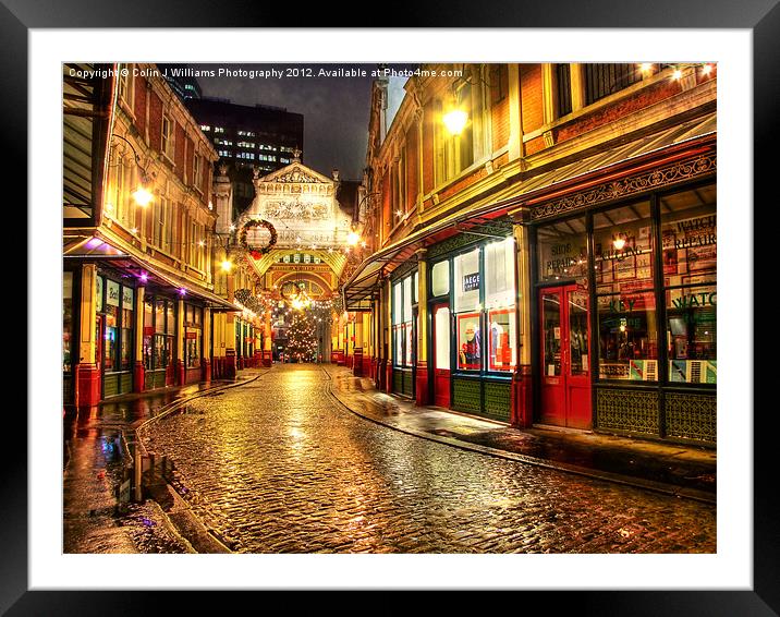 Rainy December - Leadenhall Market Framed Mounted Print by Colin Williams Photography