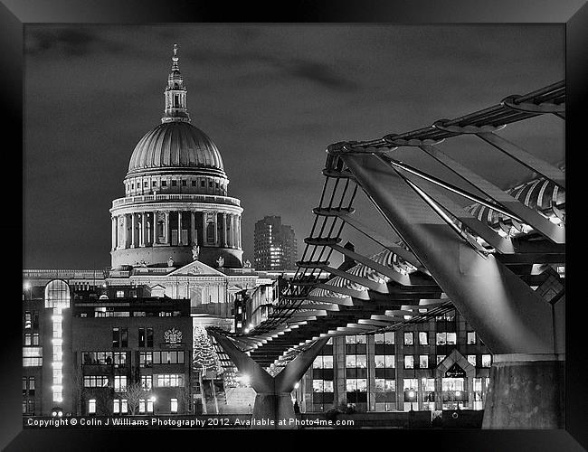 Walkway To St Pauls Framed Print by Colin Williams Photography