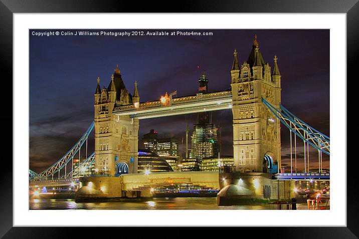 Tower Bridge And The Shard Building Framed Mounted Print by Colin Williams Photography