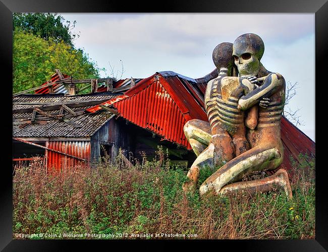 Checkendon Sculpture – The Nuba Embrace Framed Print by Colin Williams Photography