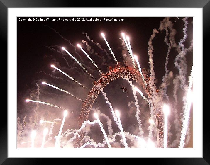 New Years The Eye London Framed Mounted Print by Colin Williams Photography