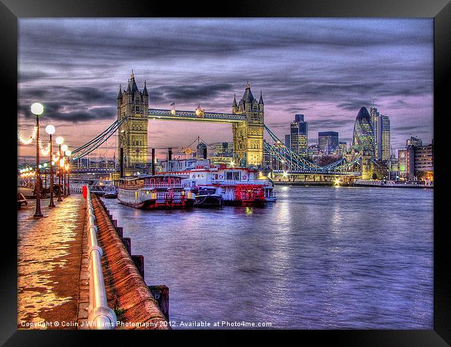 Tower Bridge From Butlers Wharf Framed Print by Colin Williams Photography