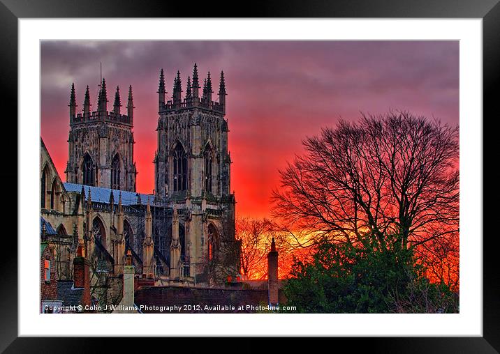 York Minster Sunset Framed Mounted Print by Colin Williams Photography