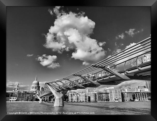 A Sunny Day At St Pauls -  BW Framed Print by Colin Williams Photography