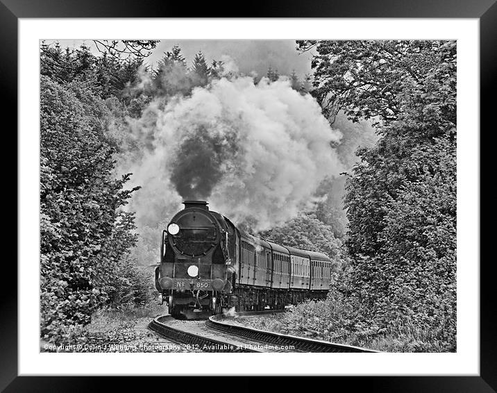 Lord Nelson - The Watercress Line BW Framed Mounted Print by Colin Williams Photography