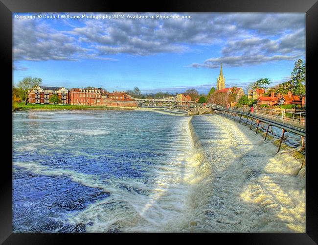 Marlow Weir and Bridge Framed Print by Colin Williams Photography