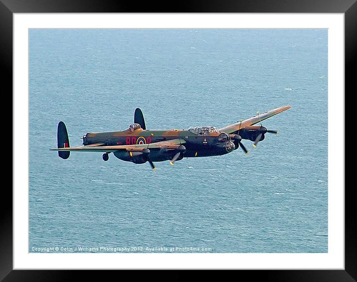 BBMF Lancaster Beachy Head Framed Mounted Print by Colin Williams Photography