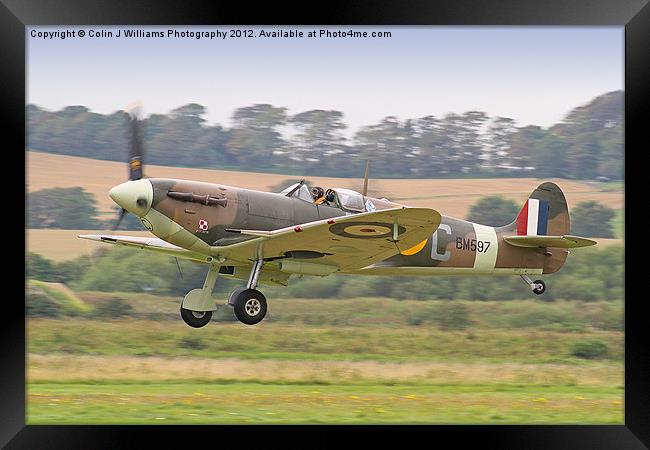 Spitfire  Scramble Framed Print by Colin Williams Photography