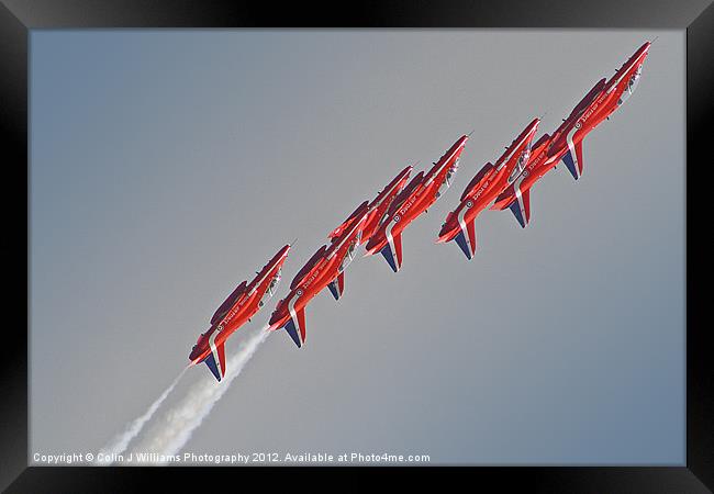 Red Arrows - Dunsfold 2012 Framed Print by Colin Williams Photography