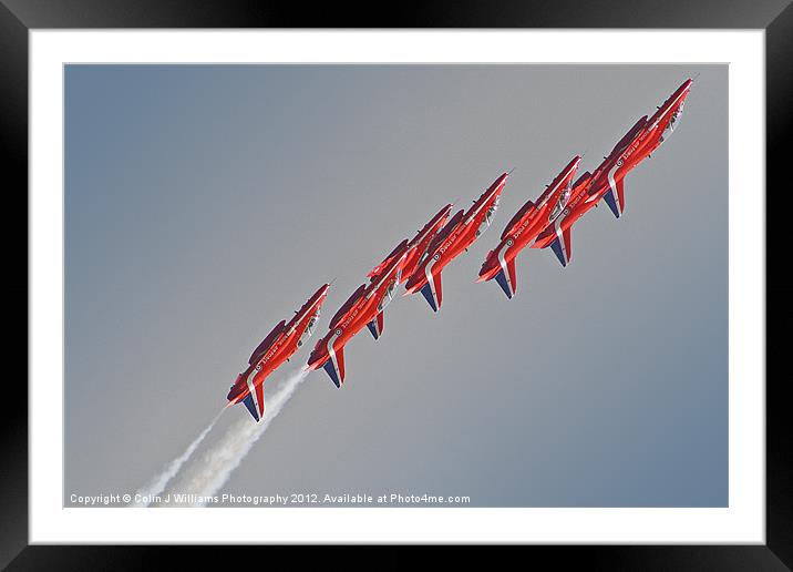 Red Arrows - Dunsfold 2012 Framed Mounted Print by Colin Williams Photography