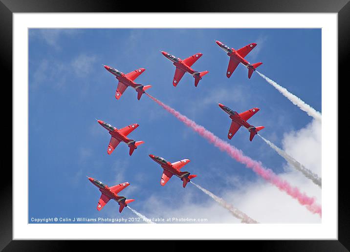 Top Pass - Red Arrows - Dunsfold 2012 Framed Mounted Print by Colin Williams Photography