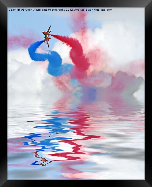 Flood Break - The Red Arrows Framed Print by Colin Williams Photography